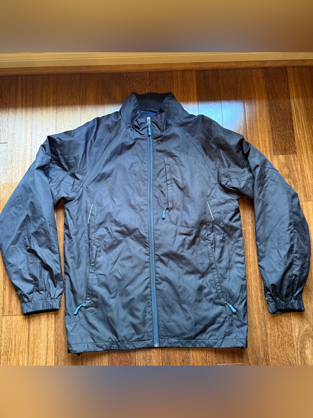 PGA Tour Men's Lightweight Black Windbreaker Jacket Size Small
